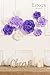 Ling's moment Paper Flower Decorations Set of 9(12''-8'' Assorted), Large Crepe Paper Flowers, Handcrafted Purple & Cream Flowers for Wall, Wedding, Nursery, Bridal Shower, Photo Backdrop, Centerpiece