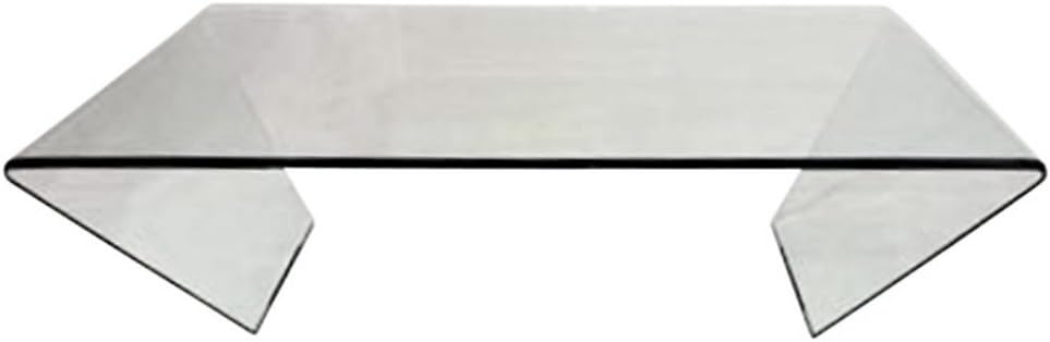 Chintaly Imports - Bent Glass Rectangle Coffee Table 72102-RCT-CT
