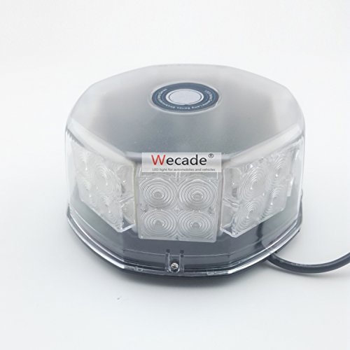 Wecade 32 LED Truck Vehicle Car Roof Top Flash Strobe Emergency Warning Hazard Warning Light (Red)