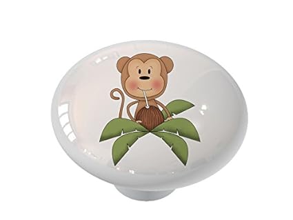 Amazon Com Coconut Palm Monkey Ceramic Drawer Knob Toys Games