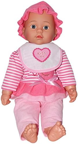 Soft Baby Doll - Bib and Bottle Included, 16 Inch Lifelike Body to Snuggle and Cuddle with Cute Clothes and Accessories for Girls Boys Toddlers Babies