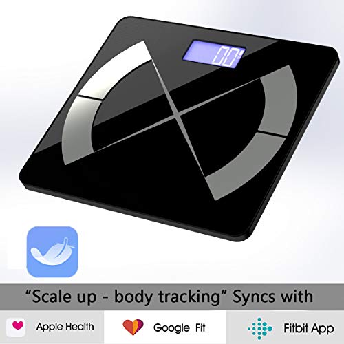 Body Fat Composition Scale,High Accuracy Step-on Bluetooth with Free APP for iOS and Android,Attom Tech Body Composition Monitor including BMI,Body Fat, Muscle Mass,Water Weight,Bone Mass,Visceral Fat - Thumbnail 3