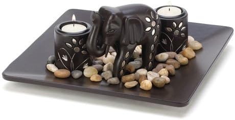 Malibu Creations Savannah Elephant Candle Décor