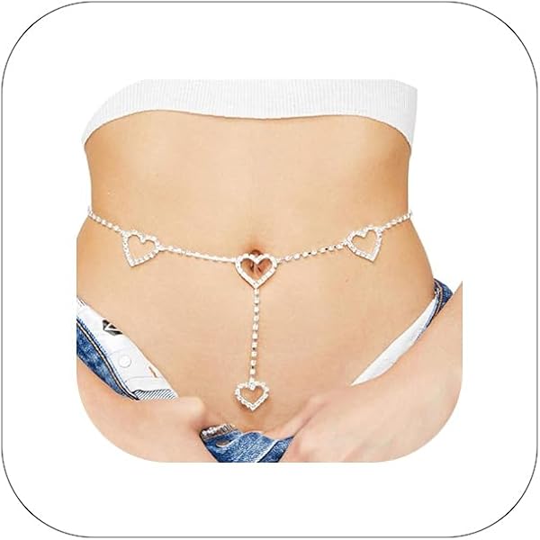 Amazon.com: 2 PCS Heart Chain Belt 46.8 display picture 1