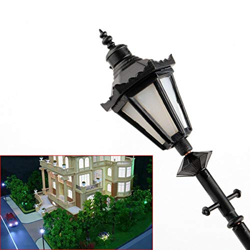 Iceyon 1:75 Scale Street Lamp Model LED Courtyard Lamppost Street Park Light Model Railway Model Trains Pack of 8 (H-6#) - Thumbnail 7