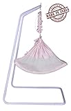 Kidzy King Baby Hammock-Pink With Stand and Spring Set. Natural Swing Baby Cradle for 0-30 Months Baby. Best Gift for New Born.