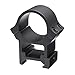 B-Square 1-Inch Sport Utility Rings, 0.22 Dovetail-High Rise, See-Through, Matte Black Finish