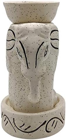 Farkraft Elephant Shaped Ceramic Oil Burner (White)