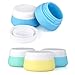 Rockrok Travel Containers, Squeezable Toiletry Containers TSA Approved Silicone Cream Jar with Sealed Lids for Cosmetics, Shampoo, Lotion, Conditioner ( Pack of 3 )