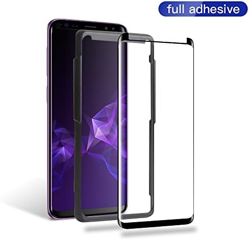 Oguard [Full Adhesive] Galaxy S9 Plus Tempered Glass Screen Protector, 98% Coverage [Easy application] [Case Friendly] 3D Curved HD Clarity Sensitive Touch for Samsung Galaxy S9+ Plus 6.2 inch (2018)