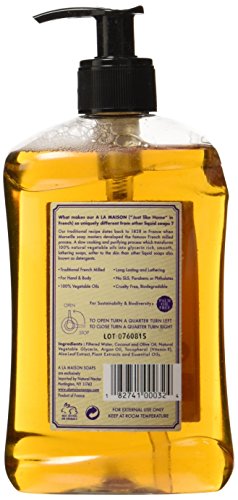 A La Maison de Provence Liquid Soap, Lavender Aloe, 16.9-Ounce Bottles (Pack of 3)