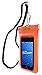 CaliCase Universal Waterproof Floating Phone Pouch - IPX8 Waterproof Floating Phone Case with Lanyard for iPhone X-15/ S20-S24/ Pixel 4-8 - Orange