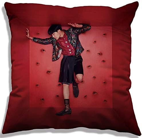NUOFENG Kpop BTS Bangtan Boys Love Yourself 结 “Answer Square Throw Pillow Cover Pillowcase, 17.7inch (1.H10)