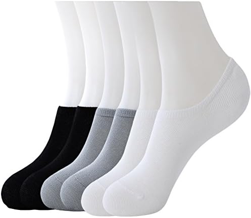 OMLADI Low Cut Liner No Show Socks Mens Casual Socks Non Slip (6 Pairs Mixed Color)