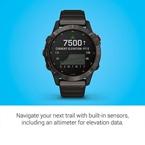 Garmin fenix 6 Pro Solar, SolarPowered Multisport GPS Watch, Advanced