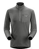Arc'Teryx Men's Rho LT Zip Neck Shirt, Iron Anvil, Large