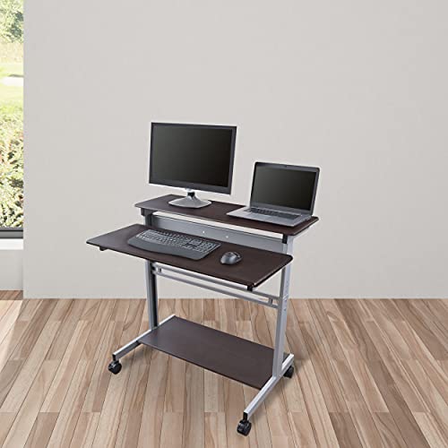 Stand Up Desk Store Rolling Adjustable Height Two Tier Standing Desk