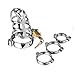 Metal Male Chastity Device Locked Cage Sex Toy Virginity Lock for Men (3 Rings)