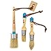 1st Place Products Professional Chalked Finish Paint & Wax Pure Bristle Brush Set - Handmade - (3 Brushes)