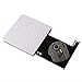 External DVD Drive,Ultra Portable Optical USB 3.0 CD DVD-RW Drive, External CD/DVD-RW Burner Drive Writer for Laptop and Desktop PC Win XP 7 8 10 Linux OS Apple Mac MacBook Pro (White)