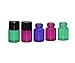 Wresty 2 ml(5/8 dram) Essential Oil Bottle,100 Packs Blue Green Pink Purple Glass Vials with Orifice Reducers Mini Sample Bottles(3 dropper,stickers)