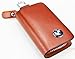 Brown Genuine Leather Key Holder Keychain Ring Case Bag for All BMW