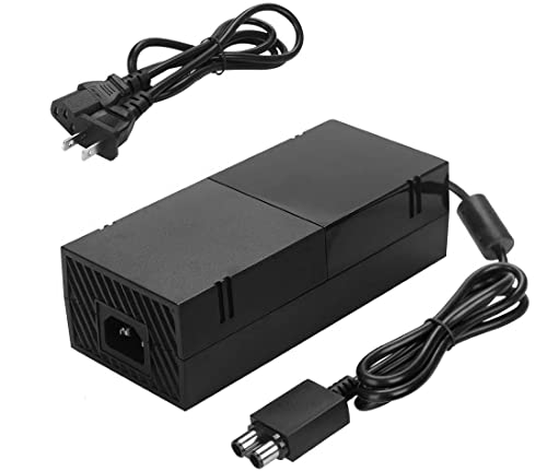 Xbox One Power Supply Brick, [Advanced QUIET VERSION] AC Adapter Power Supply Charger Cord Replacement for Xbox One 100-240V, Black