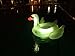 SWIMLINE ORIGINAL 90702 LED Inflatable Swan Pool Float Floatie Ride-On Lounge W/ Stable Legs Wings Large Rideable Blow Up Light Up Color Swimming Party Lounge Big Raft Tube Decoration Toys Kids Adults