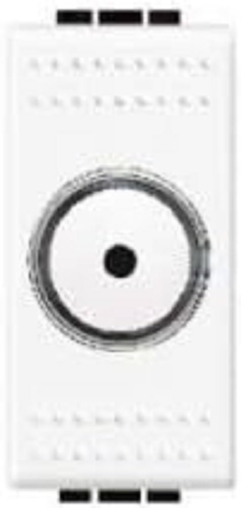 BTicino N4402N 500W Resistive Knob Dimmer with Diverter, White