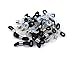 Honbay 40pcs Black and Clear Anti-slip Rubber Ends Retainer Connector Holder for Eyeglass Chain Necklace Chain