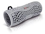 AXESS SPBW1035GY Portable Water Resistant Bluetooth Loud Speaker System with Speakerphone to Answer your Calls In Gray