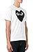 Comme des Garcons PLAY Men's Black Heart Print T-shirt, White & Black