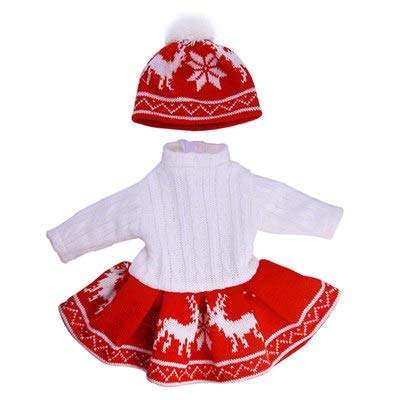LySanSan - 2pcs a set doll clothes set winter Sweater dress and Beanie Hat for 18 inch doll suit set for new born baby dolls