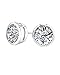 Round Cut CZ Bezel Sterling Silver Basket Set Stud Earrings 7mm