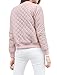 Allegra K Women Quilted Zip Up Raglan Sleeves Bomber Jacket S Pink