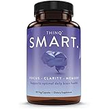 Nootropic Dietary Supplement - THINQ Smart - Support Natural Brain Function - Boost Memory, Focus &amp; Cognition with DMAE, Huperzine A, Rhodiola Rosea Extract, Alpha GPC, Bacopa, Ginkgo Biloba &amp; more,