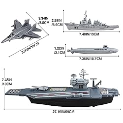 deAO Aircraft Carrier Toy Army Men with Scale Model