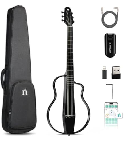 Amazon.com: Natasha NBSG Bamboo Beginner Smart Guitar, Nylon