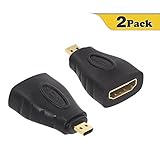 Micro HDMI Adapter,VCE (2-PACK) Gold Plated Micro HDMI to HDMI Adapter