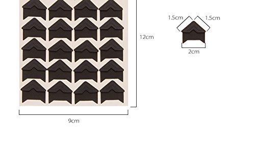 360 Count Self-adhesive Acid Free Photo Corners Scrapbooks Memory Books (Black)