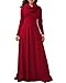 SCORP Womens Cowl Neck Long Sleeve Fit and Flare Full Length Maxi Formal Party Dress