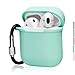 The OAKS Improved Airpods Case Protective Cover Skin with Lockable Carabiner and Airpods Strap Compatible with Airpods Charger Case (6 Colours Available) (Light Pink)