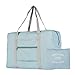 Travel Duffel Bag Lightweight Waterproof Large Capacity Foldable Handbag Storage Luggage Bag (Light Blue Waterproof)Foldable Travel Duffel Bag Packable Carry on Luggage Tote Bags Waterproof Large Size