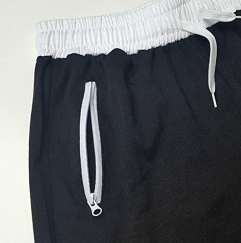 image for Voncheer Mens Elastic Waist Drawstring Summer Workout Shorts with Zipp
