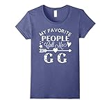 Womens My Favorite People Call Me GG T-Shirt Grandmother Gift XL Heather Blue