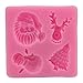 Let'S Diy Santa Claus Christmas Tree Cake Silicone Mold Fondant Decorating Baking Tools