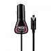 Droid Turbo 2 Compatible 3.1Amp Rapid Car Charger DC Power Adapter with USB Port Micro USB with Touch Activated LED Light Coiled Cable for Motorola Droid Turbo 2
