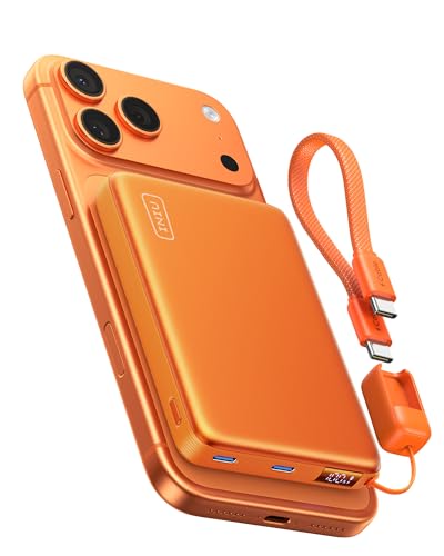 INIU for MagSafe Power Bank, 10000mAh Qi2 25W Kabelloses & 45W USB C Charge