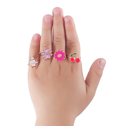 image for Deoot 36 Pieces Children Kids Little Girl Adjustable Jewelry Rings in 
