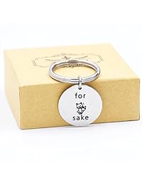 Para Fox Sake Zero Fox Dado acero inoxidable divertido llavero regalo